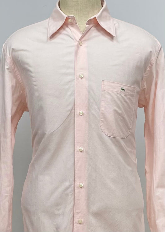 Camisa Lacoste 🐊 color rosado claro Talla L Entalle Regular