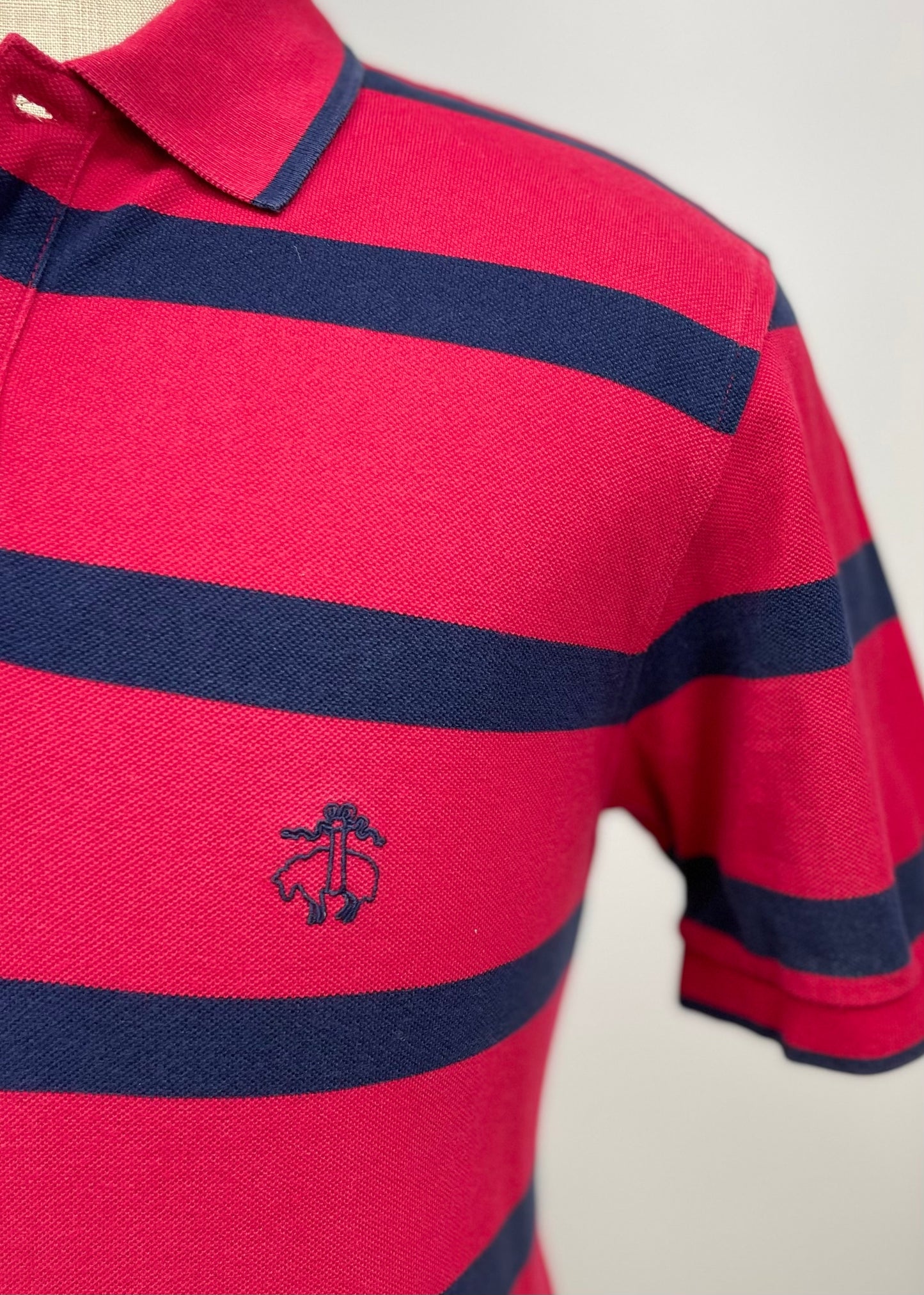 Camiseta Polo Brooks Brothers 🐑 con patrón de rayas rojo y azul navy Talla M Entalle Regular