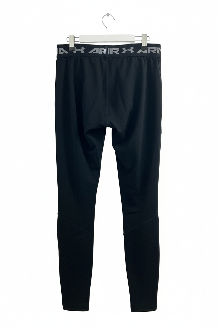 Malla de entrenamiento licra Under Armour 🏋🏽 Pro Dri-FIT para hombre en Color Negro y cintura negro y gris Talla L