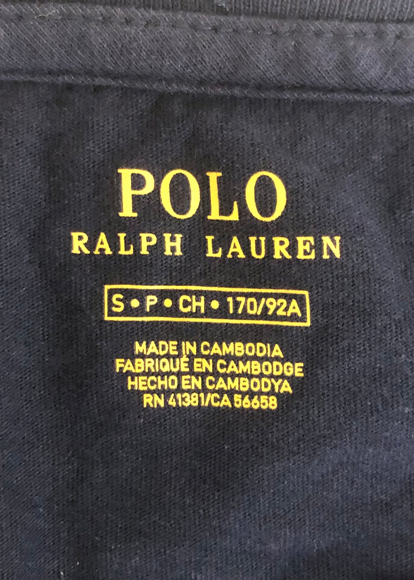 Camiseta cuello redondo Polo Ralph Lauren 🏇🏼 color azul navy Talla Small