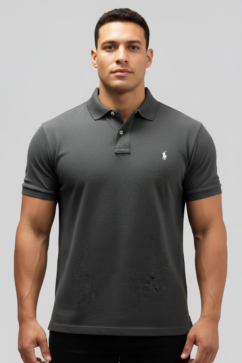 Camiseta Polo Ralph Lauren 🏇🏼 color gris oscuro Talla XL Entalle Regular