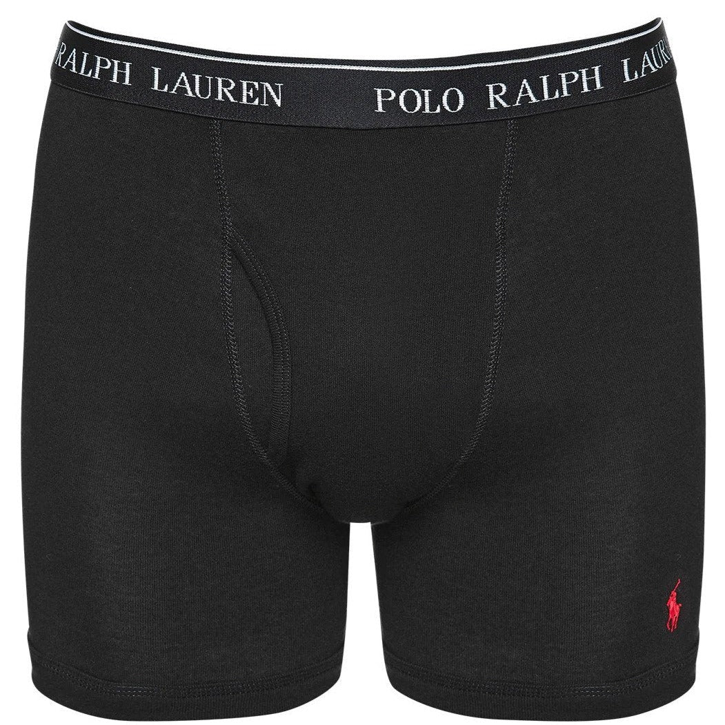 Paquete de 3 Boxer Briefs Polo Ralph Lauren 🏇🏼 Classic Fit Tela algodón stretch color negro Talla XL