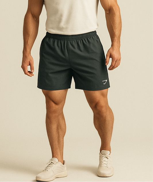 Short Deportivo Gymshark 🏋🏼‍♂️ Tela performance color gris oscuro talla L