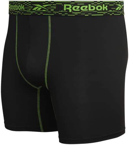 Combo de 3 Boxers Briefs Reebok Tela Performance en color negro y gris Largo Regular Talla L
