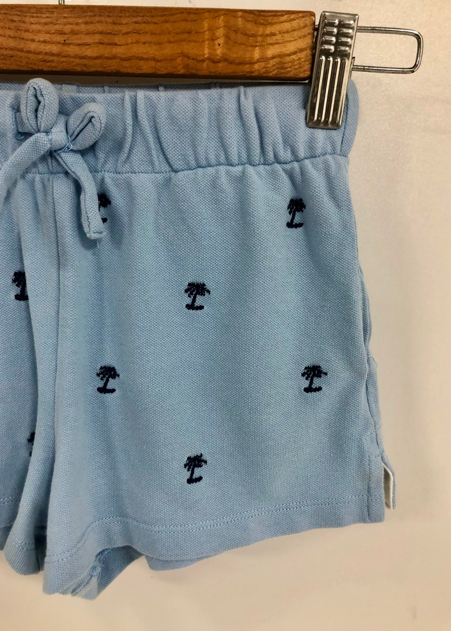 Short lounge de niña Polo Ralph Lauren 🏇 color celeste con diseño de logos Talla 7