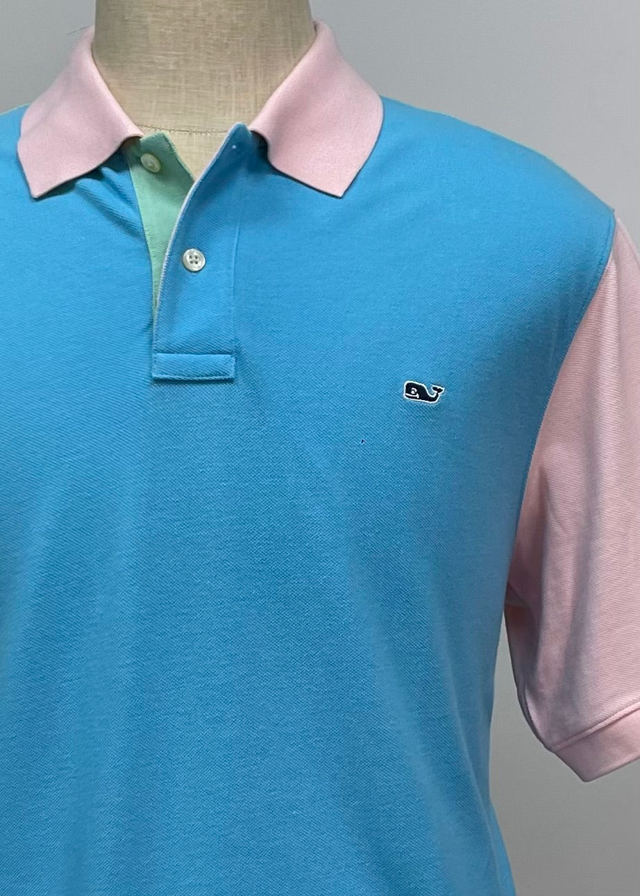 Camiseta Polo Vineyard Vines 🐳 con diseño de franjas multicolor Talla L Entalle Regular