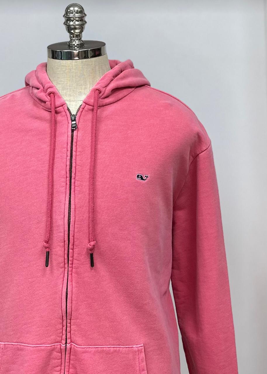 Sudadera Hoodie con capucha Vineyard Vines 🐳 color rosado con ziper Talla XXL