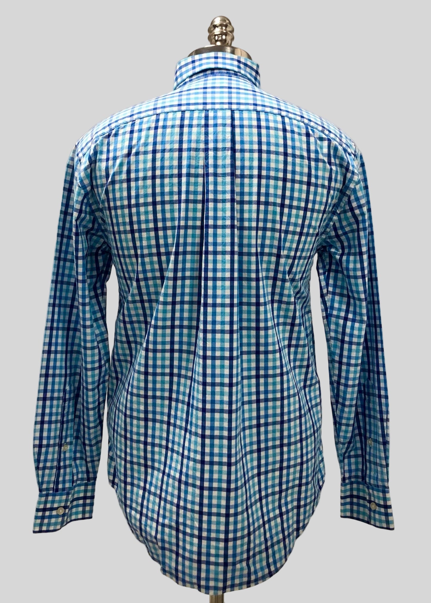 Camisa de botones Vineyard Vines 🐳 color blanco de cuadros en celeste y azul navy Talla S Entalle Clásico