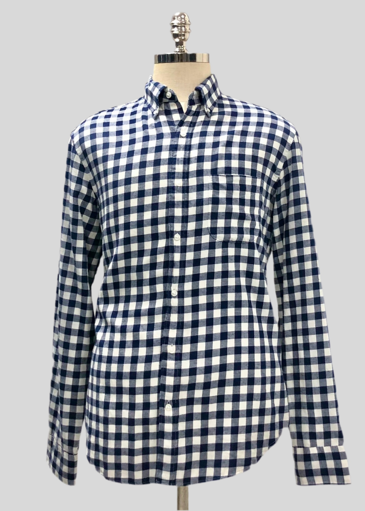 Camisa J.Crew 🇺🇸 con patrón de cuadros en color negro y blanco Talla L Entalle Slim Fit
