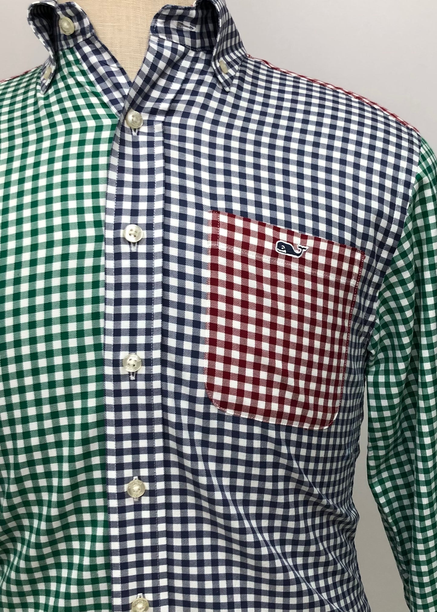 Camisa Vineyard Vines 🐳 de cuadros gingham multicolor Talla XS Entalle Slim Fit