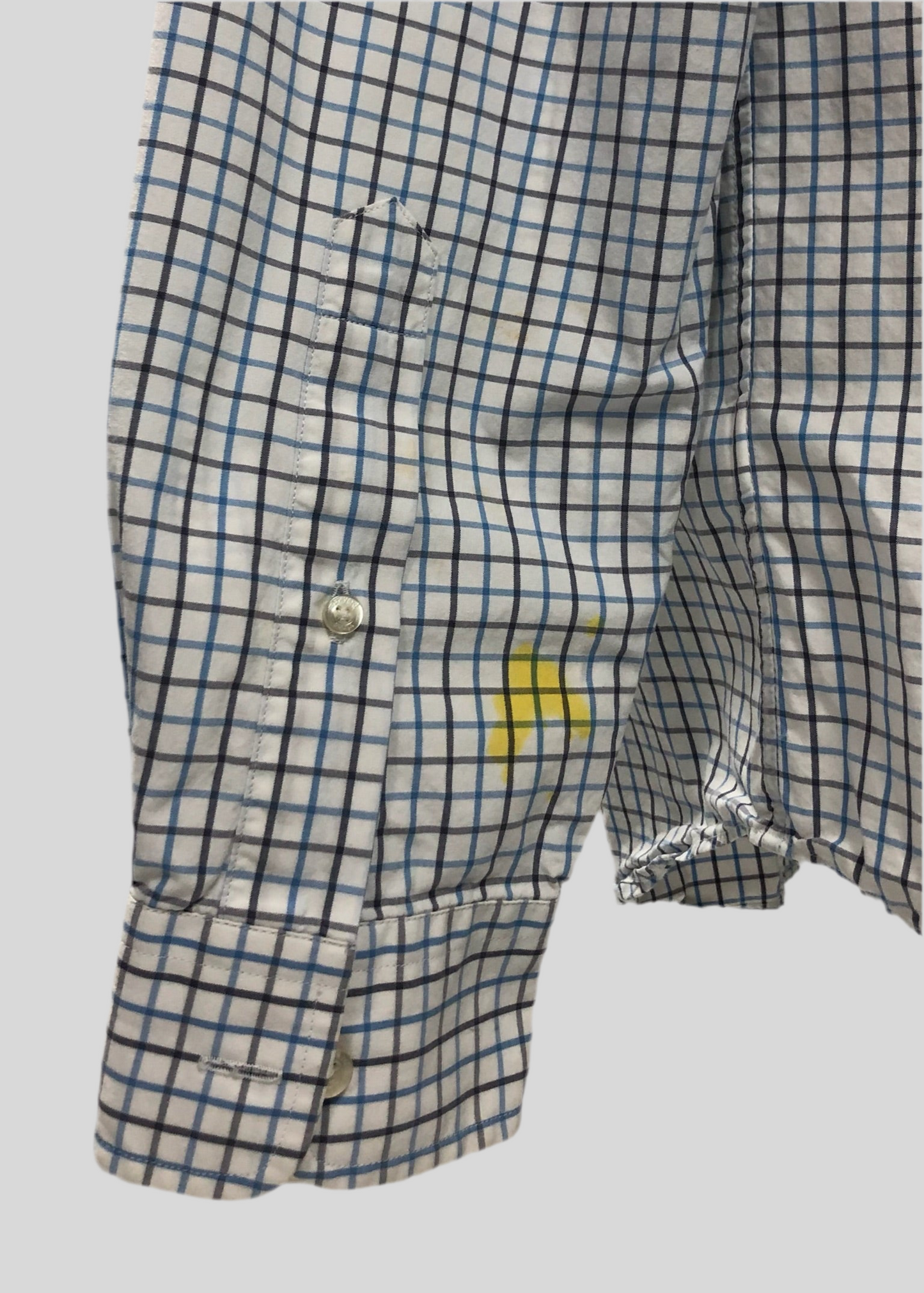 Camisa de botones Vineyard Vines 🐳 Color blanco de cuadros en color azul y negro Talla M Entalle Regular (ver descripción)