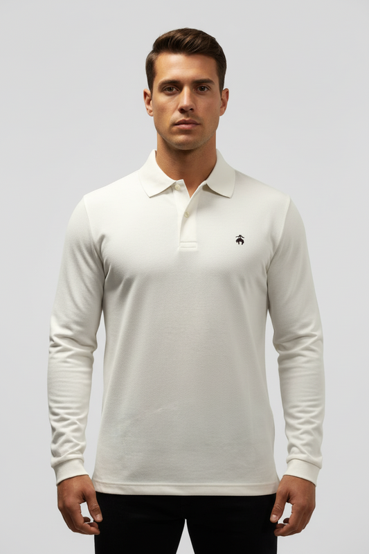 Camiseta Polo Brooks Brothers 🐑 color blanco Talla L Entalle Regular