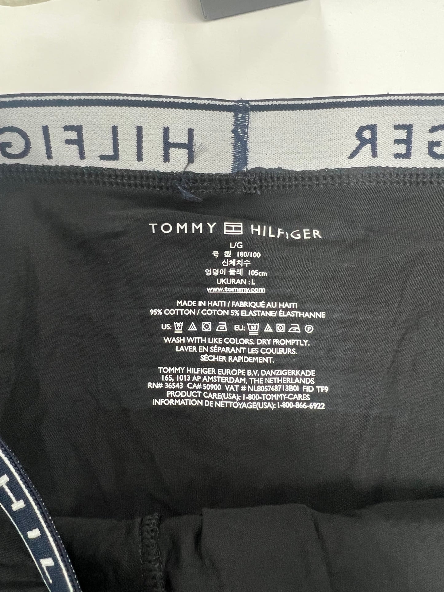 Boxer Briefs Tommy Hilfiger 🇺🇸  Tela algodón stretch color azul navy Talla L