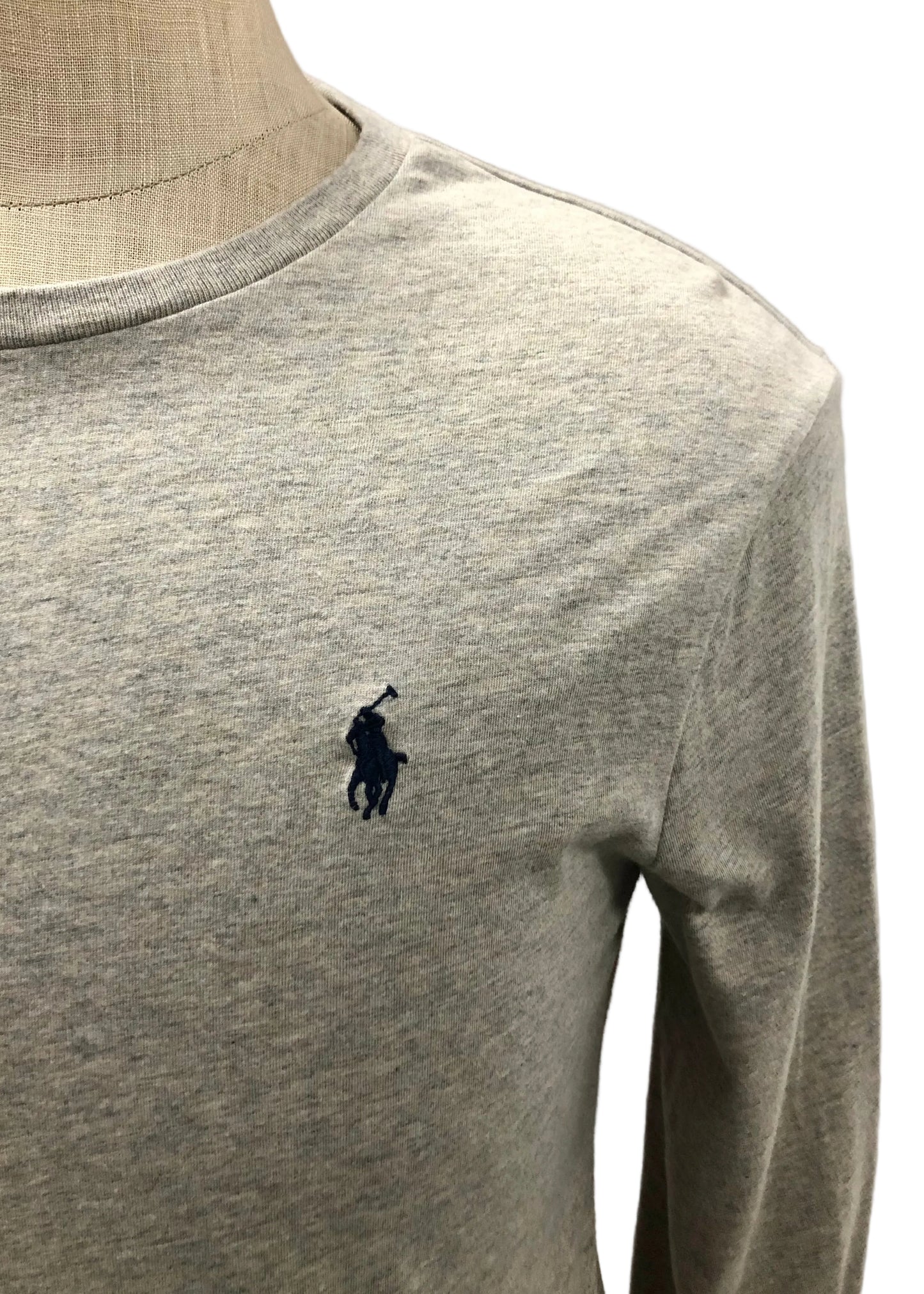 Camiseta cuello redondo Polo Ralph Lauren 🏇🏼 color crema manga larga Talla M Custom Slim Fit