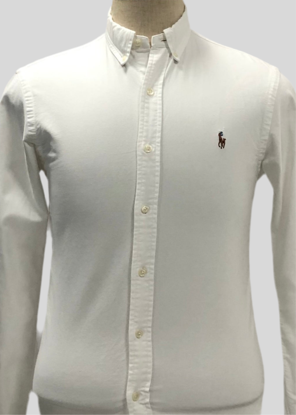Camisa de botones Polo Ralph Lauren 🏇🏼 Oxford en color blanco Talla S Entalle Slim Fit (ver descripción)