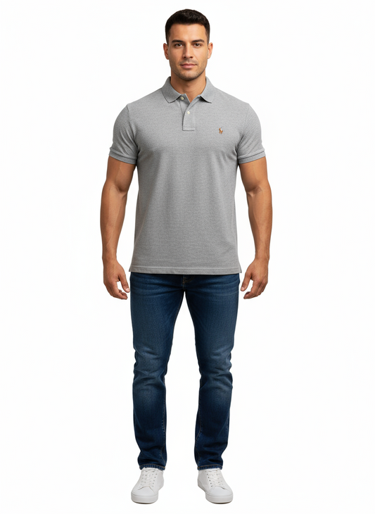Camiseta Polo Ralph Lauren 🏇🏼color gris Talla M Entalle Clásico