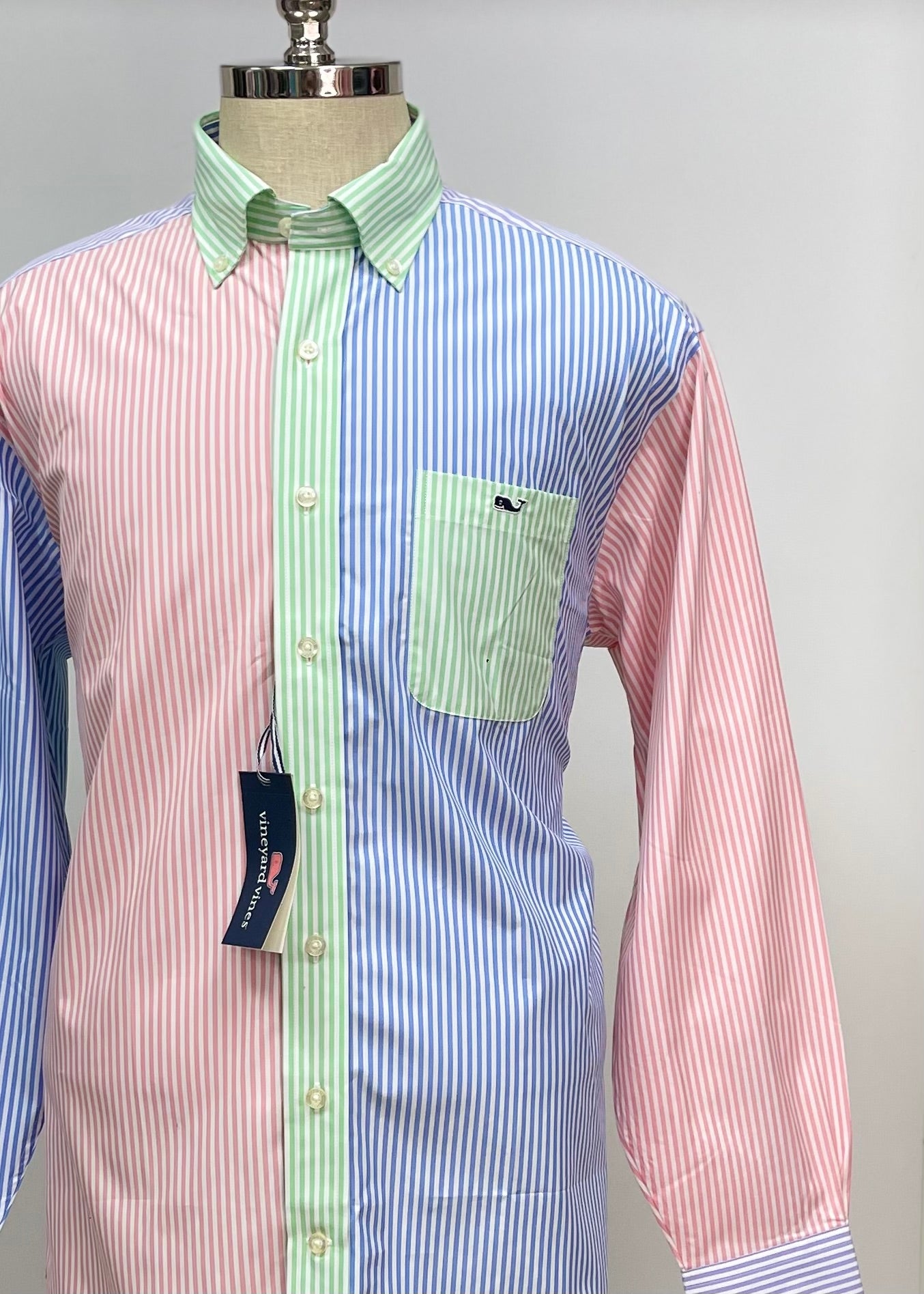 Camisa de botones Vineyard Vines 🐳 Oxford con franjas multicolor Talla L Entalle Regular