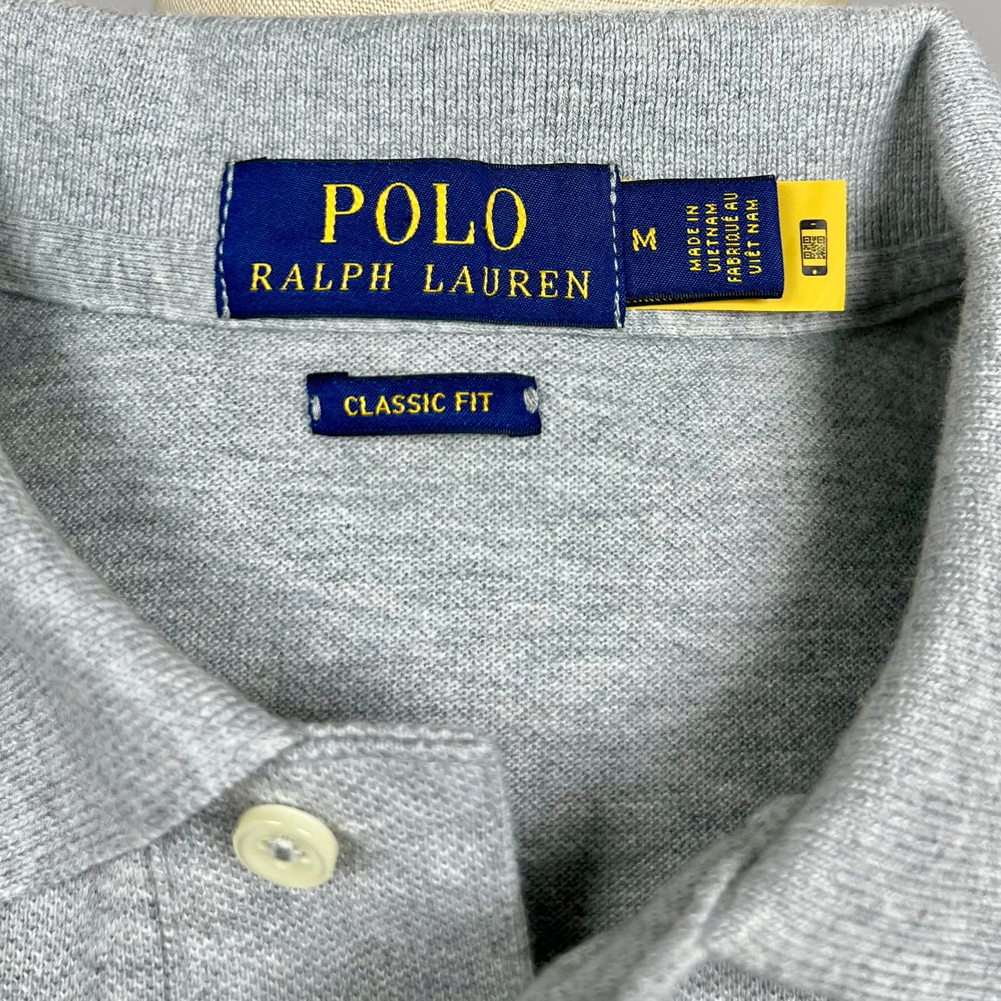 Camiseta Polo Ralph Lauren 🏇🏼color gris claro Talla M Entalle Clásico