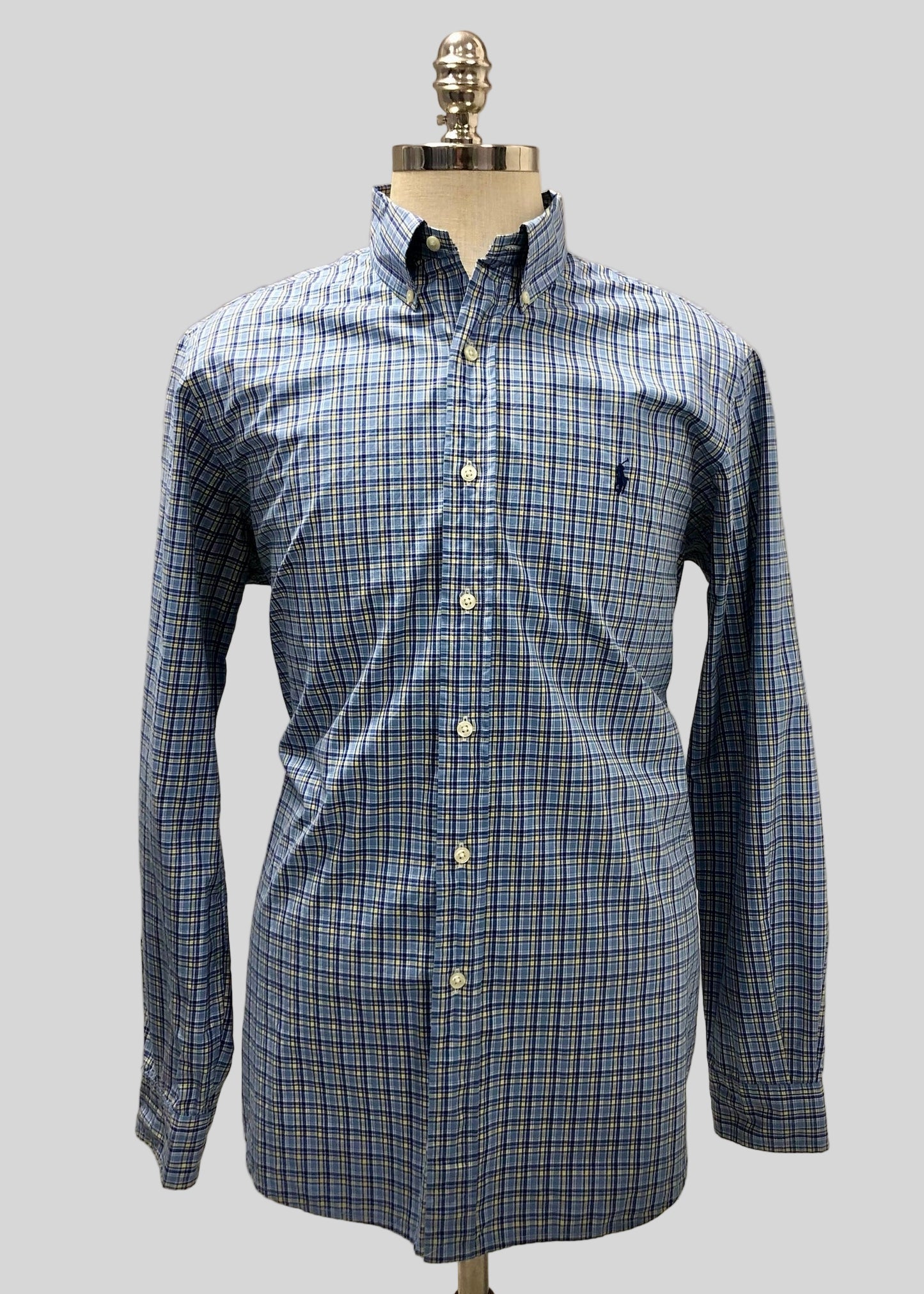 Camisa Polo Ralph Lauren 🏇🏼 de cuadros celeste, azul, rojo oscuro Talla L Entalle Clásico