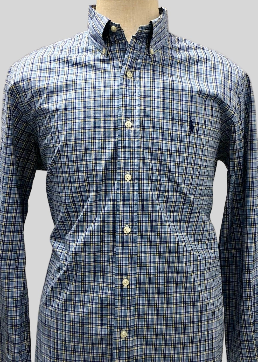 Camisa Polo Ralph Lauren 🏇🏼 de cuadros celeste, azul, rojo oscuro Talla L Entalle Clásico