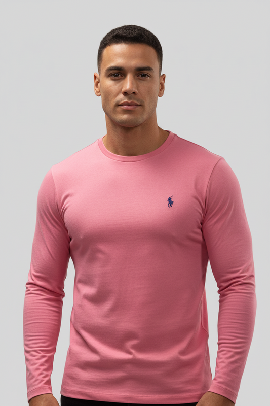 Camiseta cuello redondo Polo Ralph Lauren 🏇🏼 color rosado magenta Talla Large