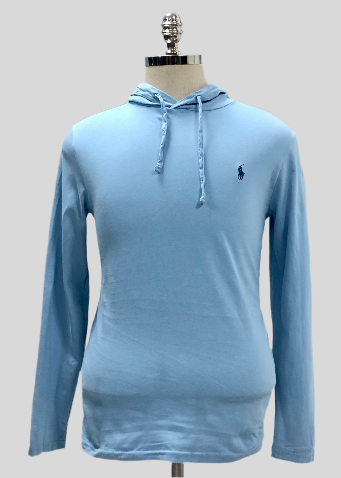 Sueter Jersey con capucha Polo Ralph Lauren 🏇🏼 color celeste claro Talla S (ver descripción)