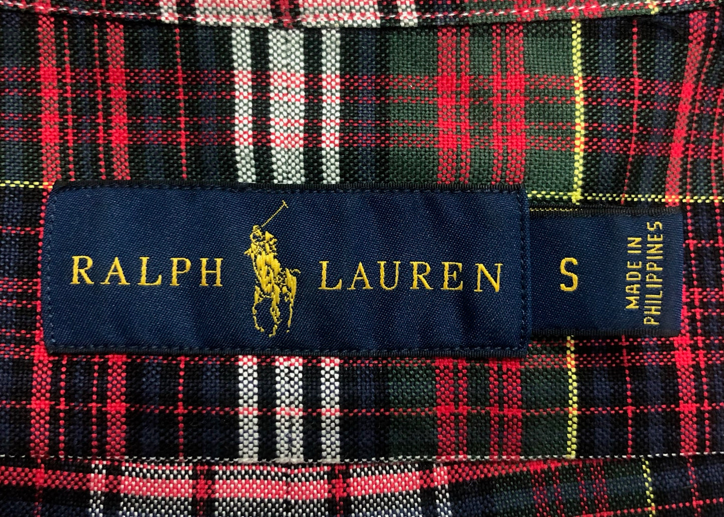 Camisa  Polo Ralph Lauren 🏇🏼 de cuadros tartán en color rojo, verde oscuro y blanco Talla S Entalle Regular
