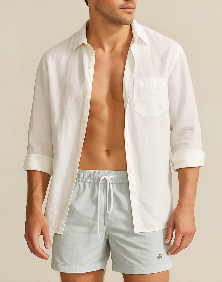 Short de baño Brooks Brothers 🐑 color celeste claro talla L