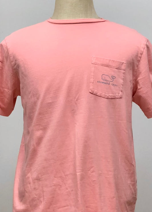 Camiseta cuello redondo Vineyard Vines 🐳 color rosado con Diseño de ballena Talla M