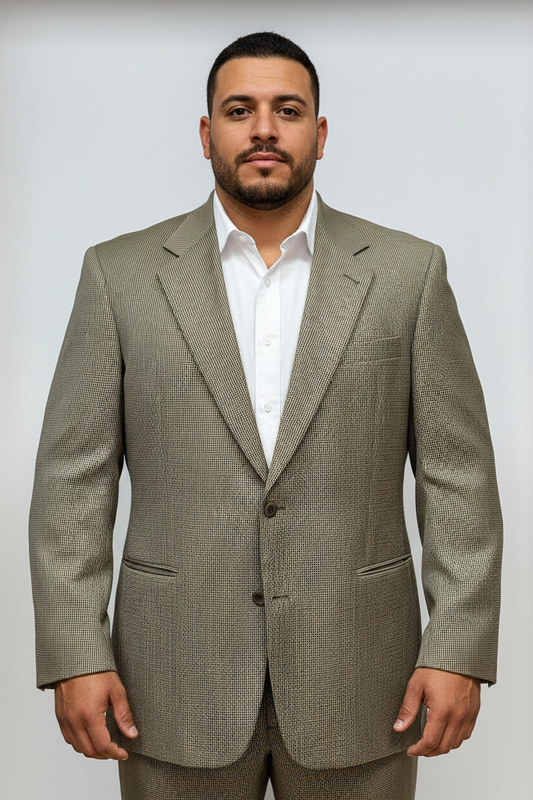 Chaqueta Blazer Brooks Brothers 🐑 de corte regular en tonos Kaki y negro Talla Large (42R)