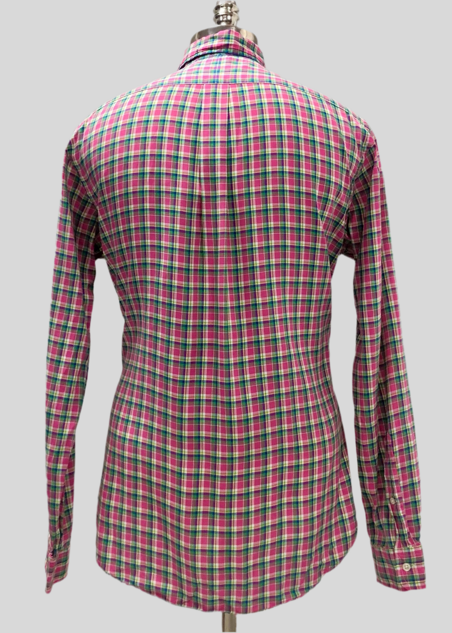Camisa de botones Polo Ralph Lauren 🏇🏼 de cuadros rosado, verde, azul y blanco Talla L Entalle Regular