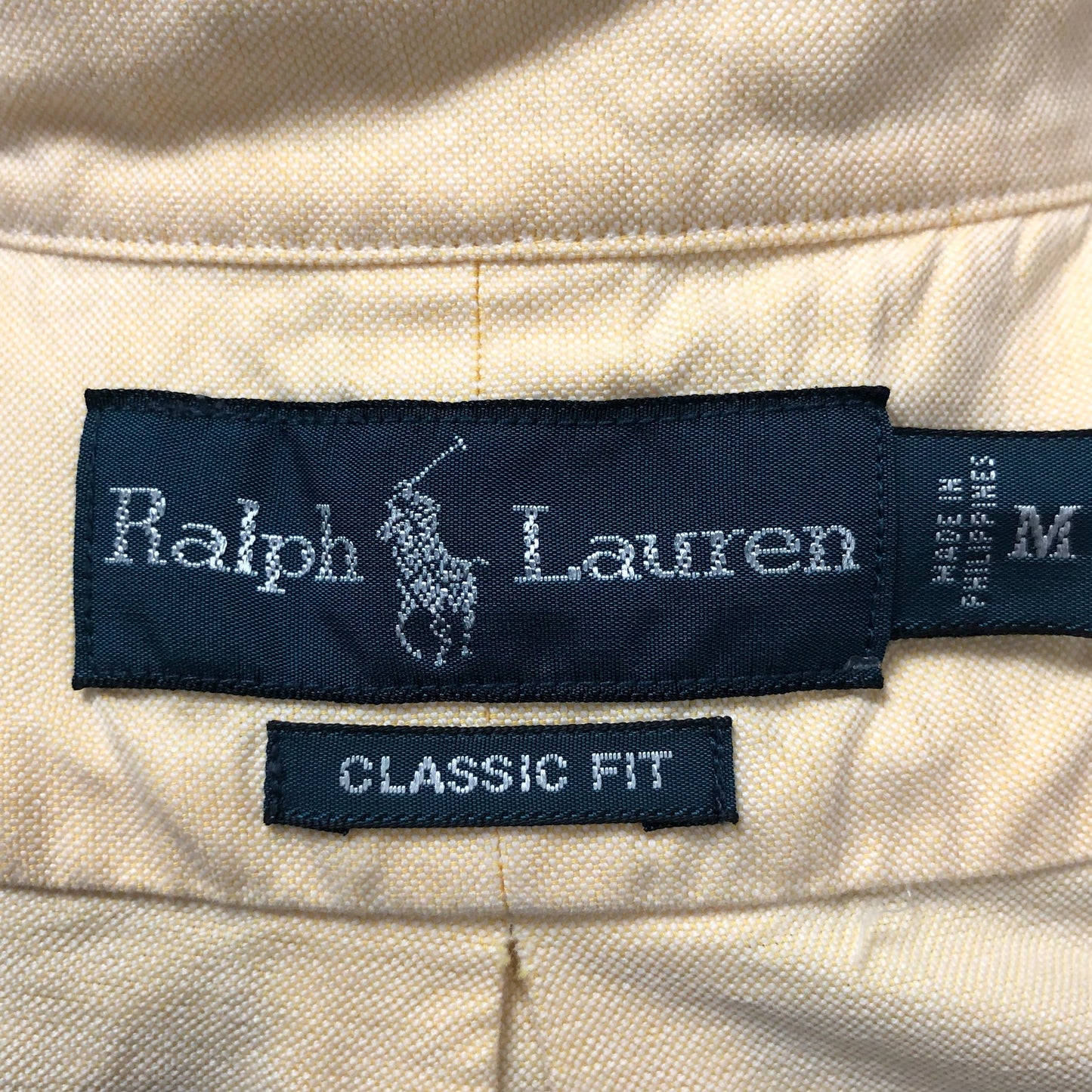 Camisa de botones Polo Ralph Lauren 🏇🏼 Oxford en color amarillo claro Talla M Entalle Clásico