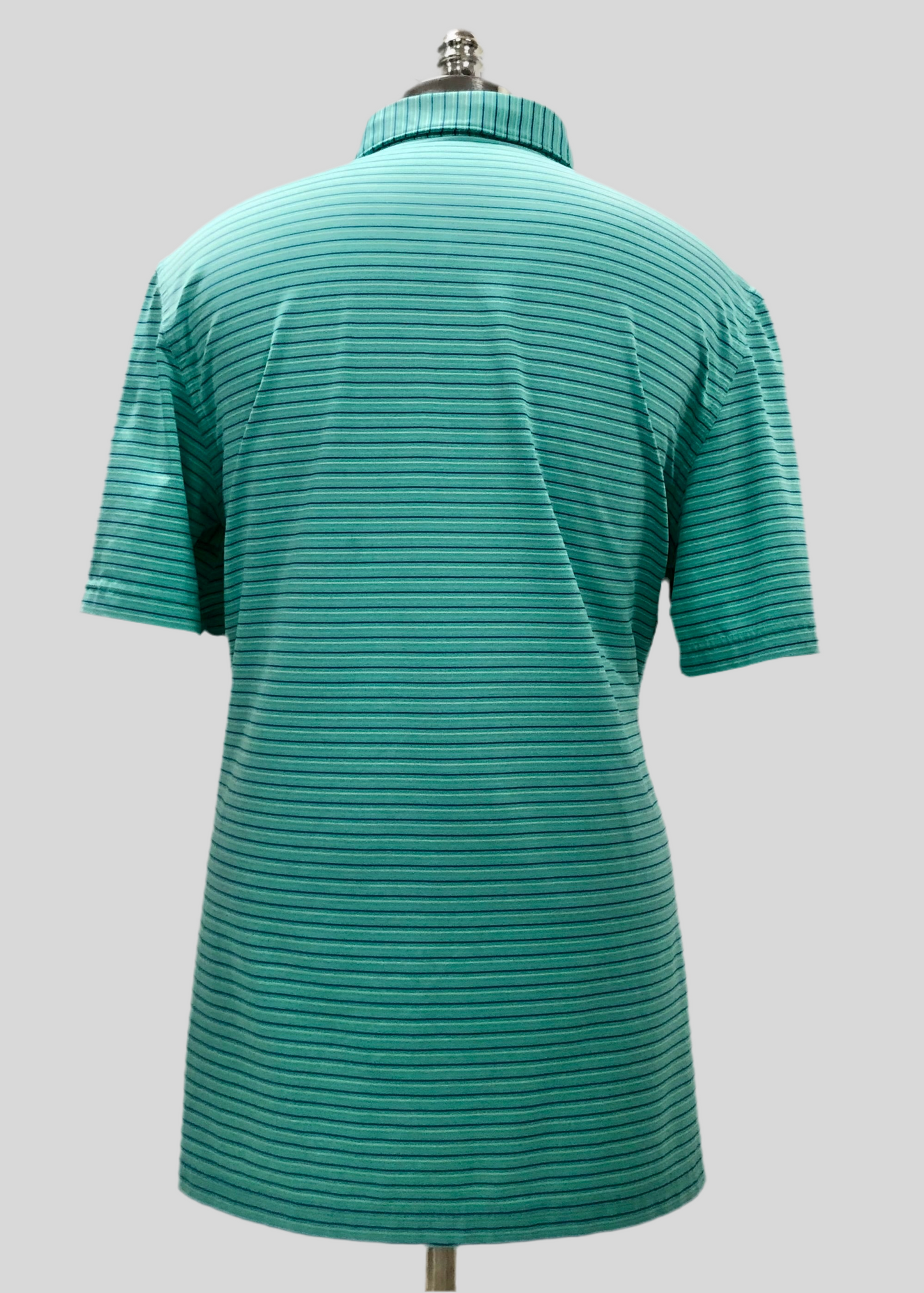 Camiseta Polo Vineyard Vines 🐳 Performance con rayas en turquesa y blanco Talla XL Entalle Regular
