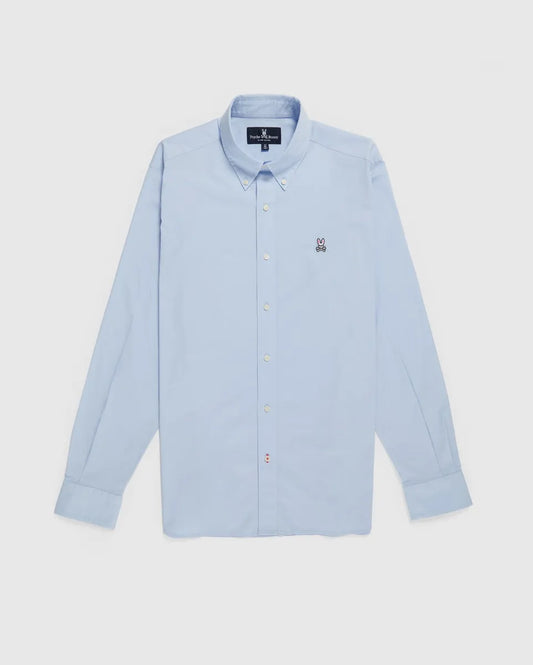 Camisa de botones Psycho Bunny 🐰  Color celeste claro con logo tradicional Talla XL Entalle Regular