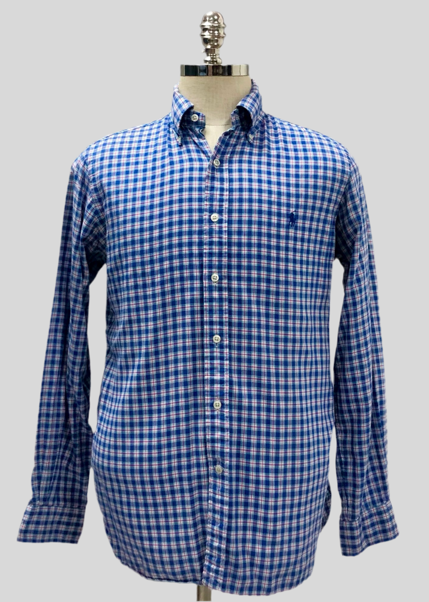 Camisa de botones Polo Ralph Lauren 🏇🏼 de cuadros azul, rojo y blanco Talla M Entalle Regular