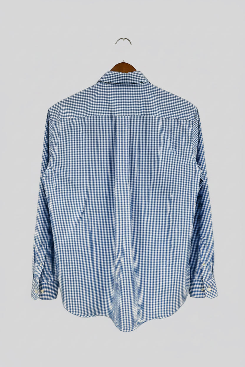 Camisa Vineyard Vines 🐳 de cuadros gingham en color celeste claro y blanco Talla XS Entalle Regular (ver descripción)