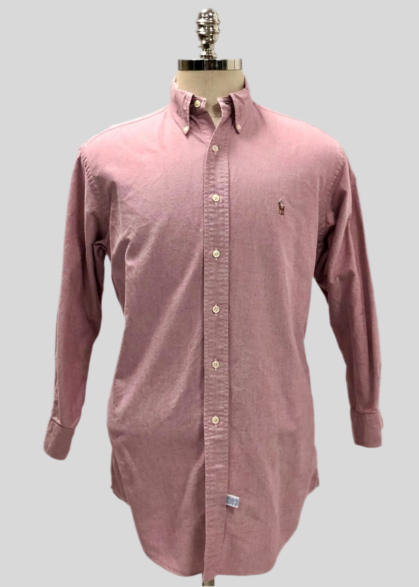 Camisa de botones Polo Ralph Lauren 🏇🏼 Oxford en color Rosado oscuro Talla M Entalle regular (ver descripción)