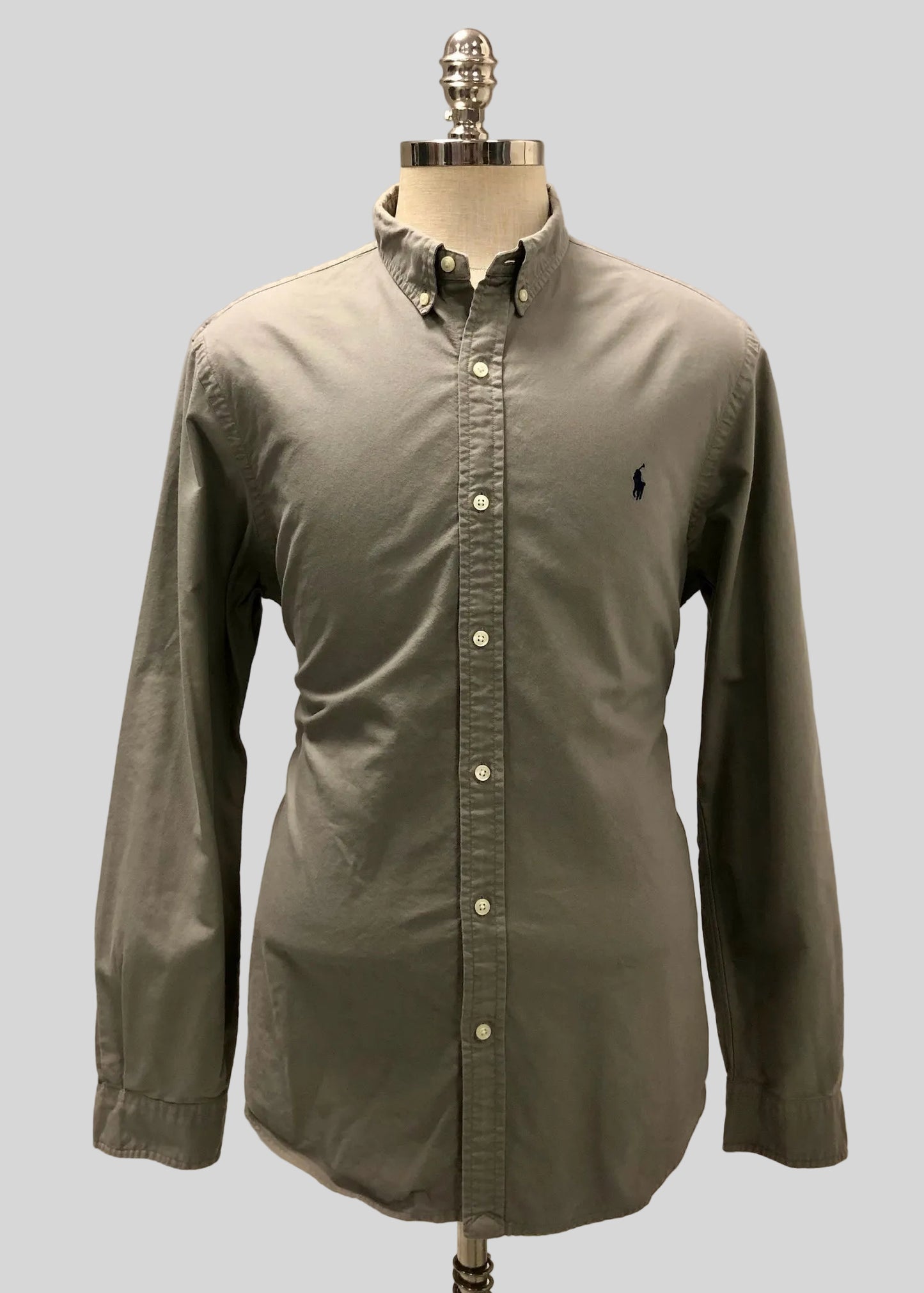 Camisa de botones Polo Ralph Lauren 🏇🏼 Oxford en color gris Talla XL Entalle Slim Fit (ver descripción)