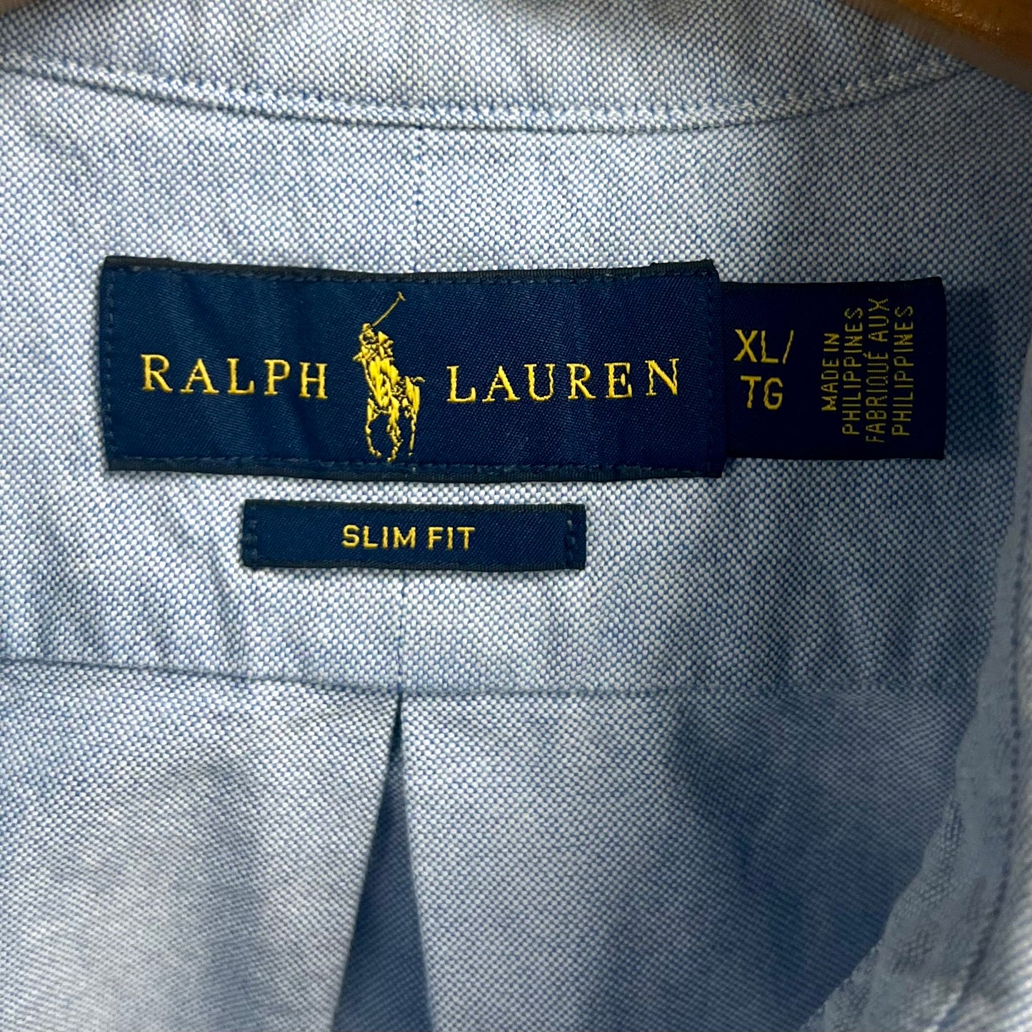 Camisa de botones en color celeste Oxford Polo Ralph Lauren 🏇🏼 Talla XL Entalle Slim Fit