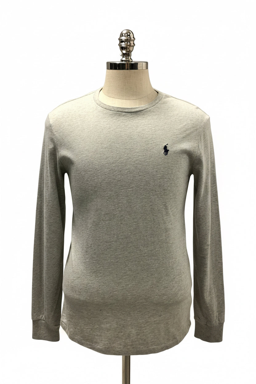 Camiseta cuello redondo Polo Ralph Lauren 🏇🏼 color crema manga larga Talla M Custom Slim Fit