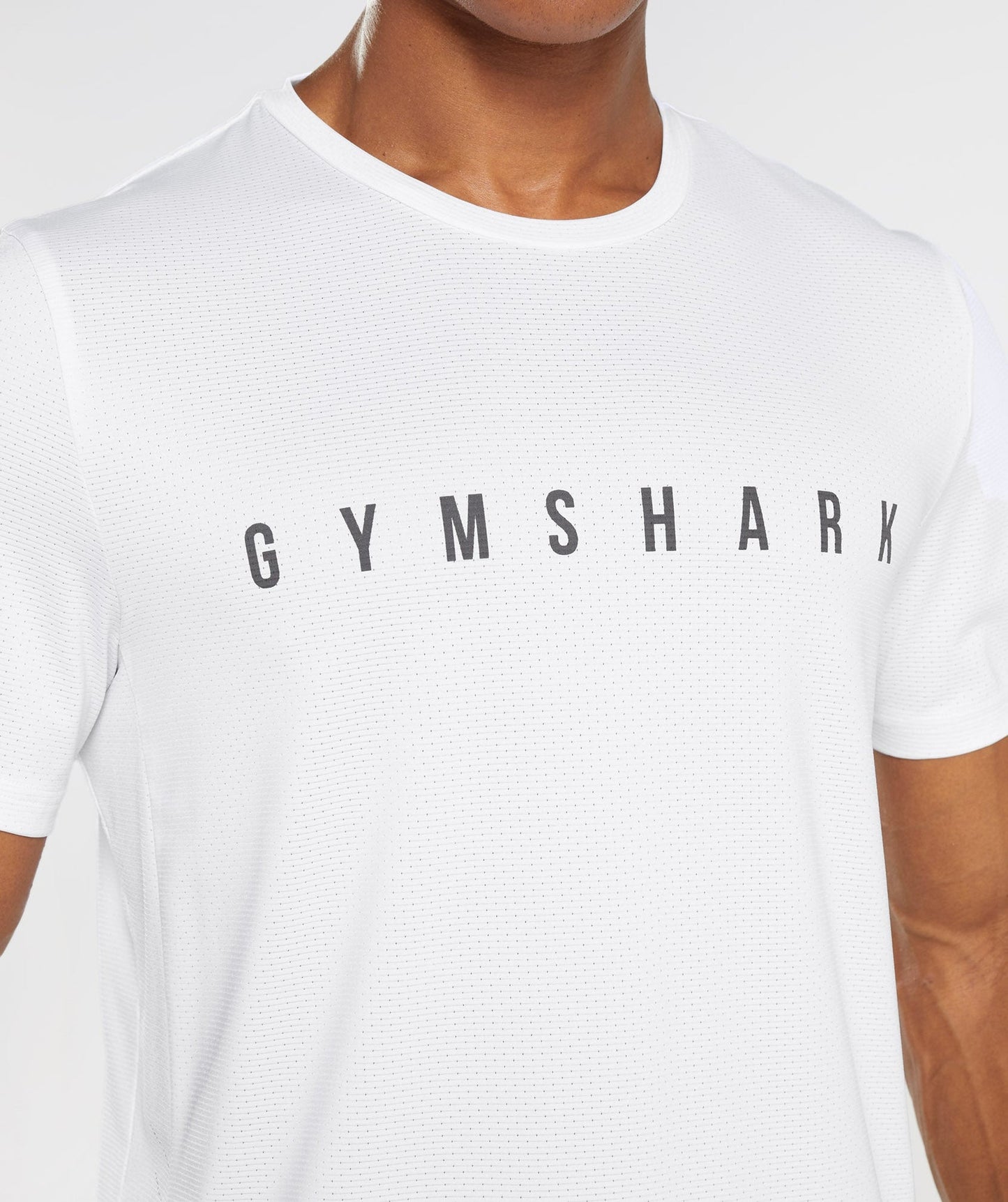 Camiseta de entrenamiento cuello redondo Gymshark 🏋🏽 color blanco manga corta Talla XL