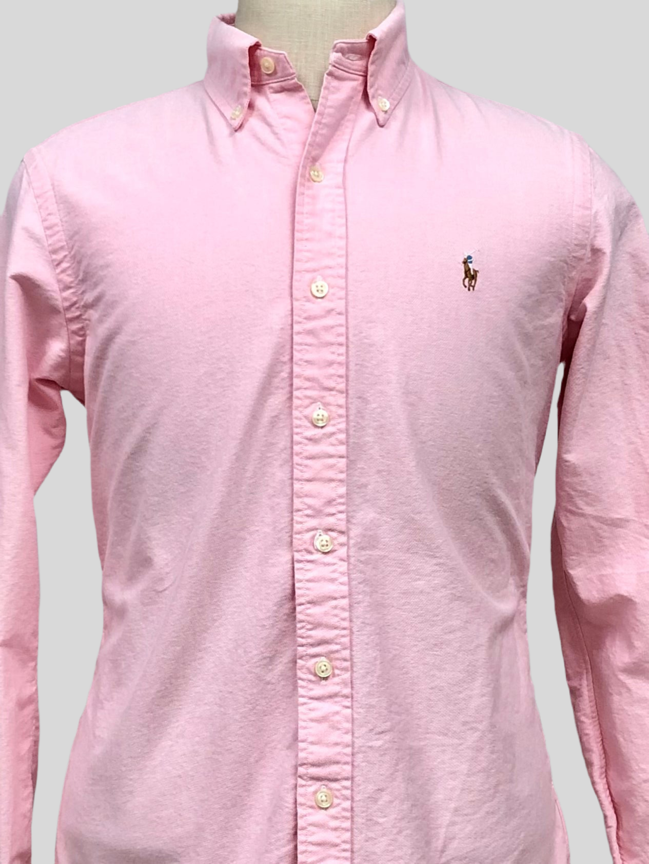 Camisa de botones Polo Ralph Lauren 🏇🏼 Oxford en color rosado claro Talla XXL Entalle Clásico