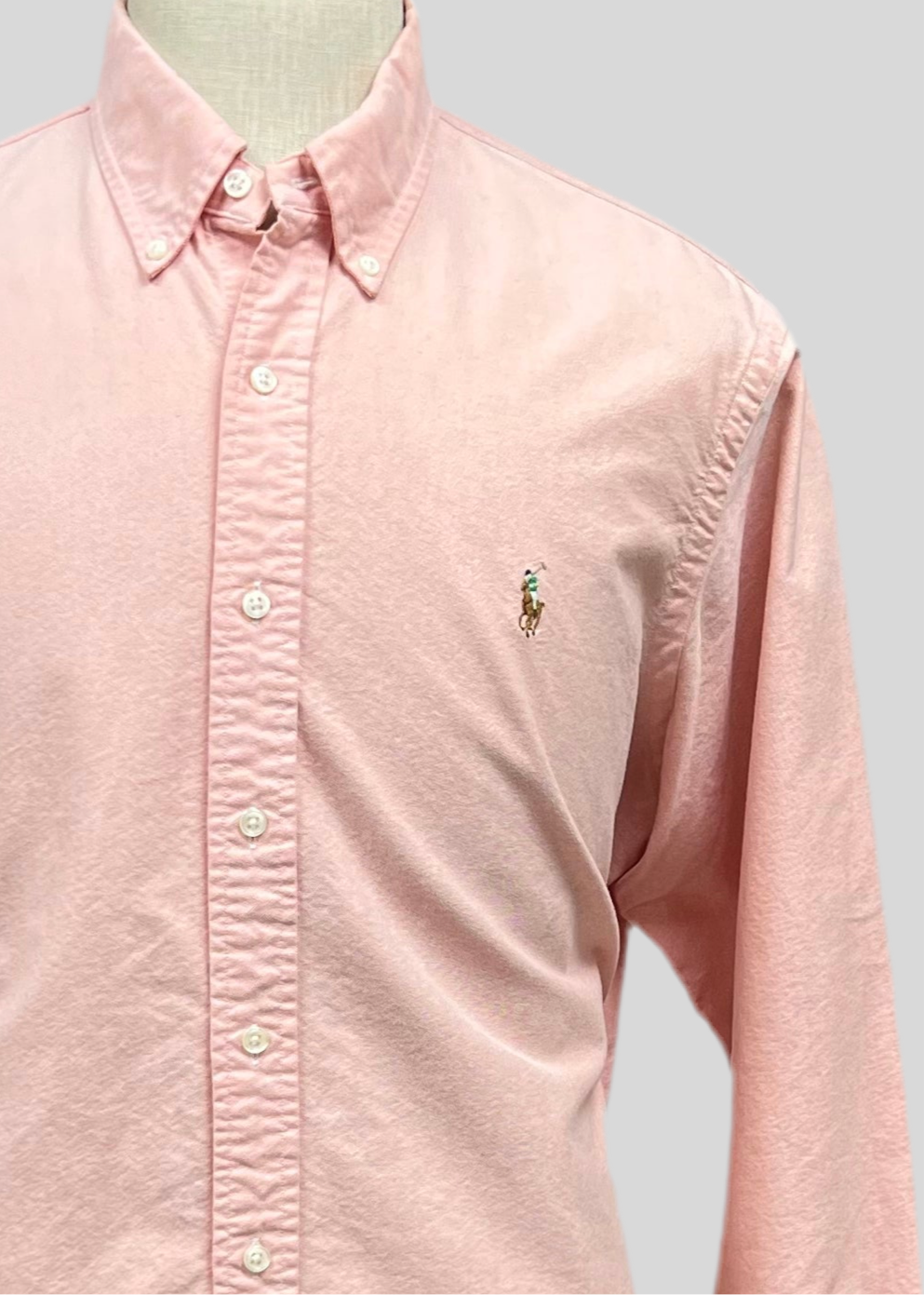 Camisa de botones Polo Ralph Lauren 🏇🏼 Oxford en color salmon Talla L Entalle Regular