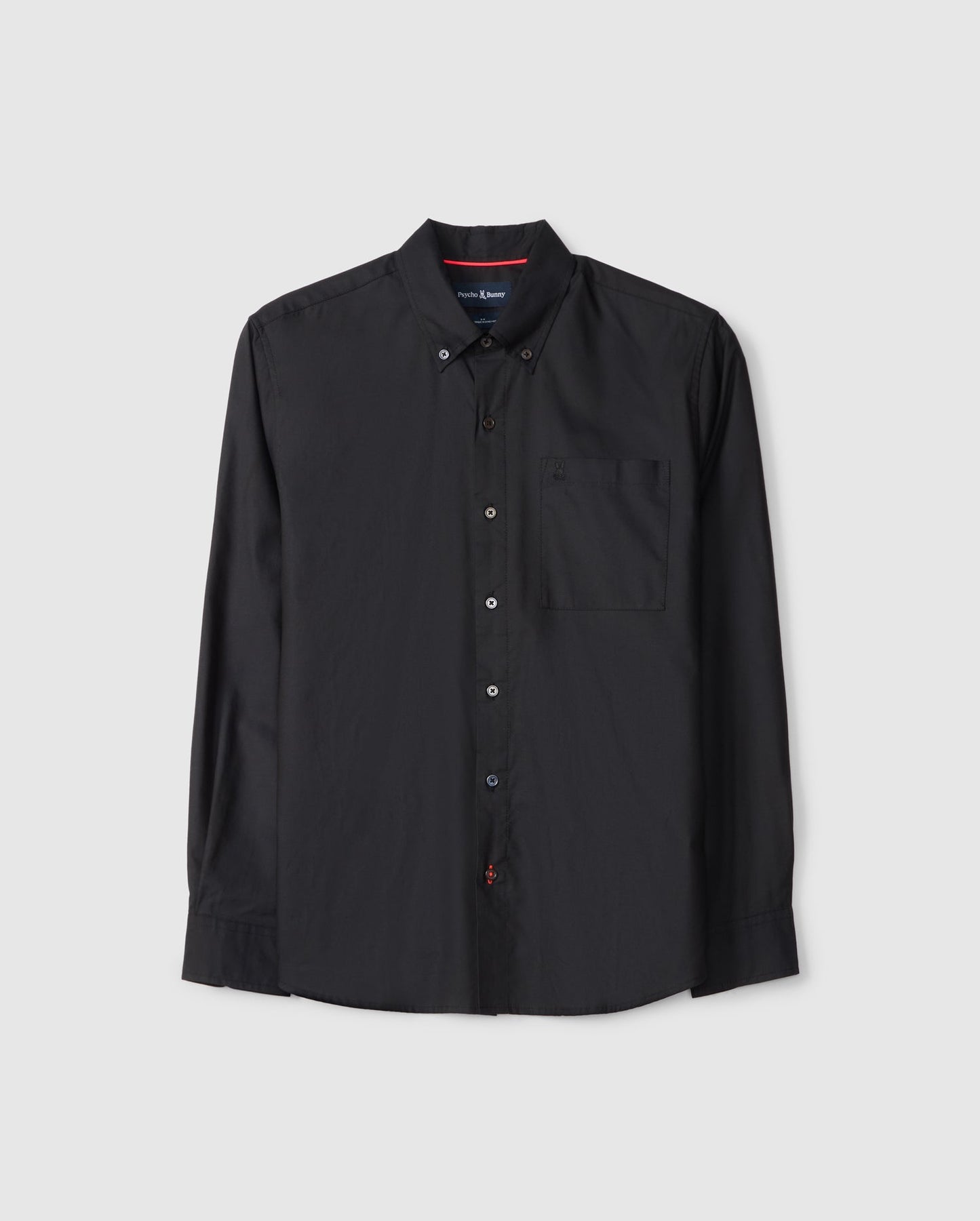 Camisa de botones Psycho Bunny 🐰  Color negro con logo tradicional Talla L Entalle Regular