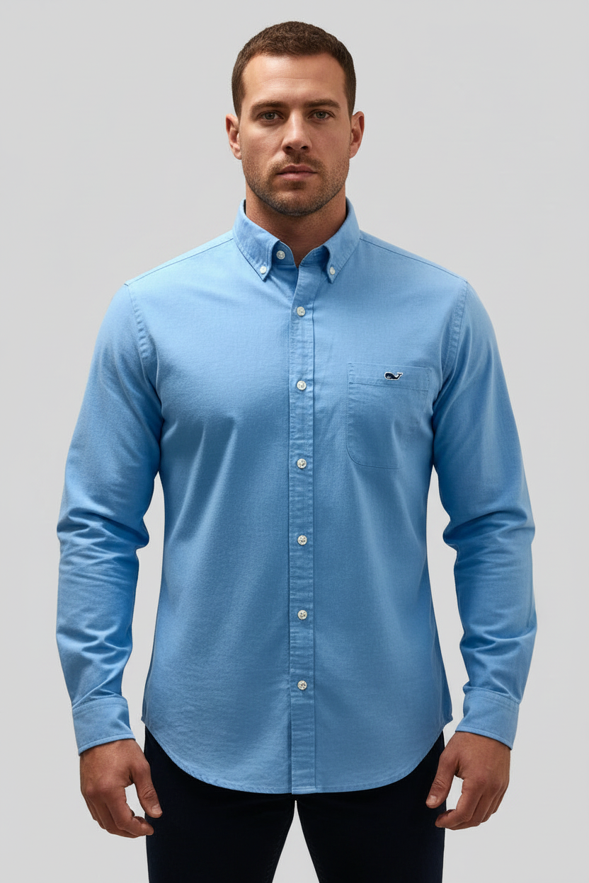 Camisa de botones Vineyard Vines 🐳 Color Azul claro Talla M Entalle Slim Fit