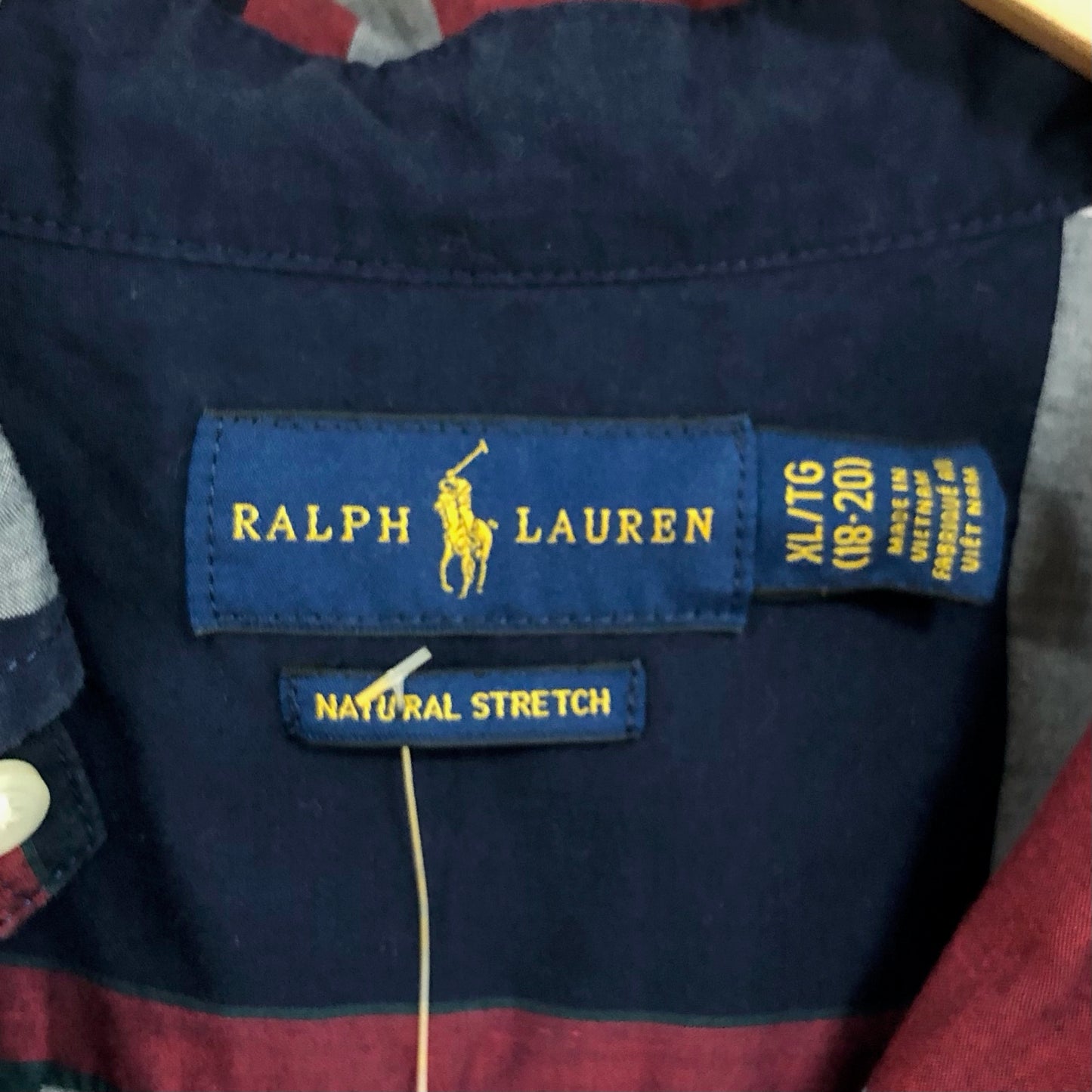 Camisa de niño Polo Ralph Lauren 🏇🏼 color patron de cuadros en rojo, verde, amarillo y blanco Talla XL (18-20) Entalle Regular