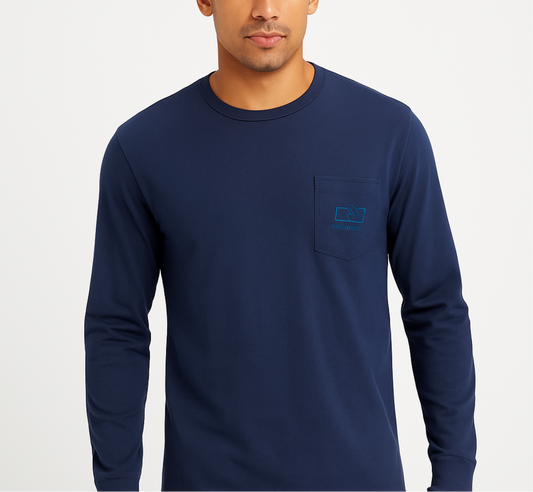 Camiseta de bolsillo Vineyard Vines 🐳 color azul oscuro con Diseño de ballena Talla XL