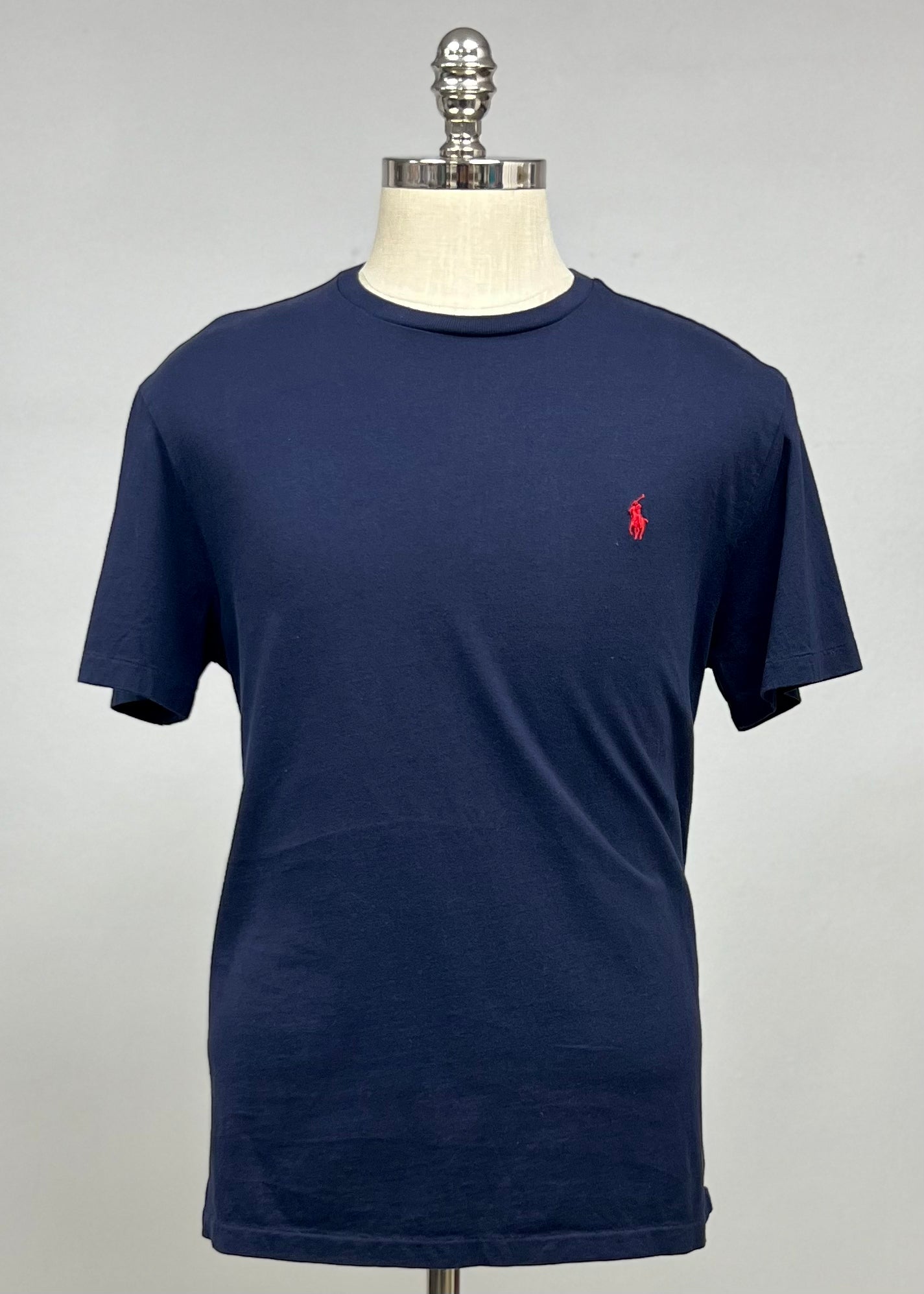 Camiseta cuello Redondo Polo Ralph Lauren 🏇🏼 color azul navy manga corta Talla Large Entalle Regular