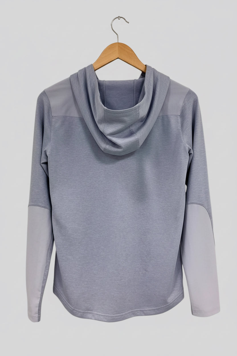 Sueter Jersey Columbia ⛰️ con capucha en color gris claro Talla M