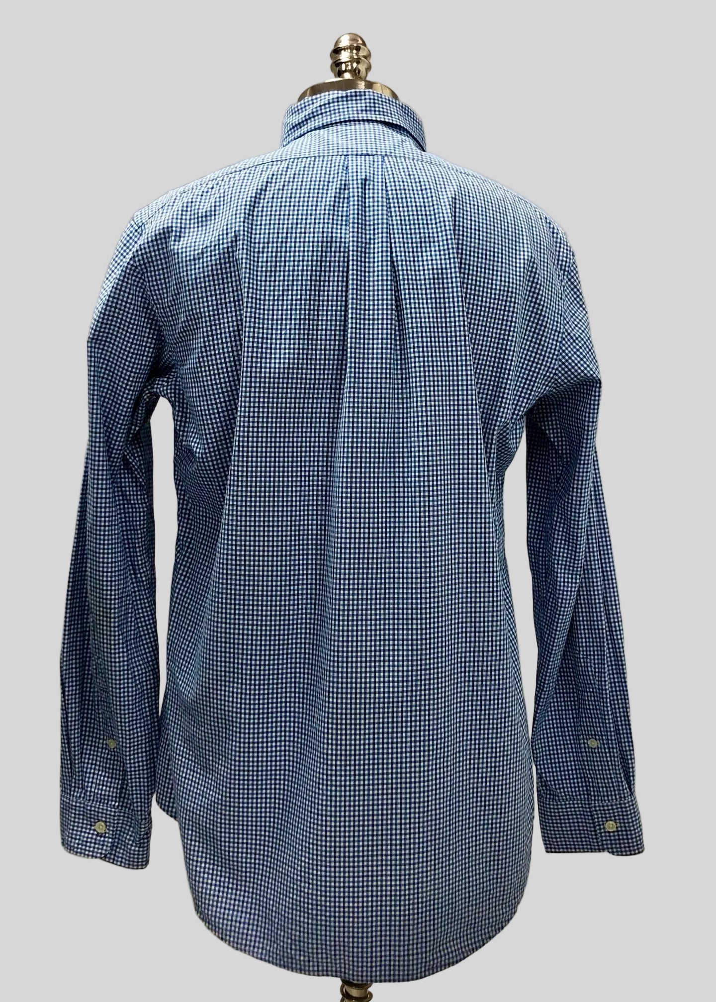 Camisa Polo Ralph Lauren 🏇🏼 Color blanco de cuadros en color celeste y azul Talla L Entalle Custom Fit